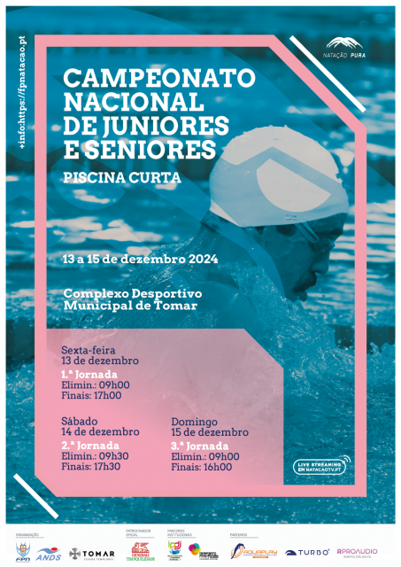 CAMPEONATO NACIONAL DE JUNIORES E SENIORES - PISCINA CURTA